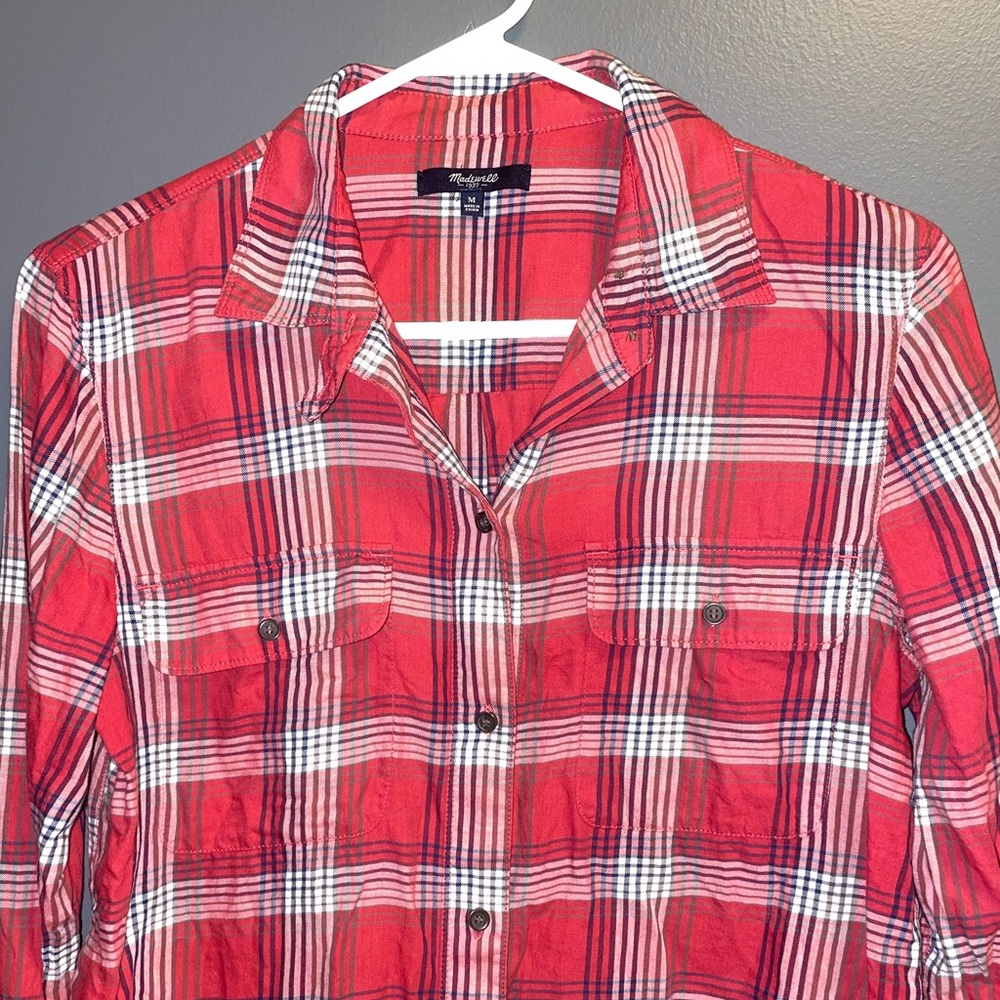 Madewell Button Down Plaid Shirt